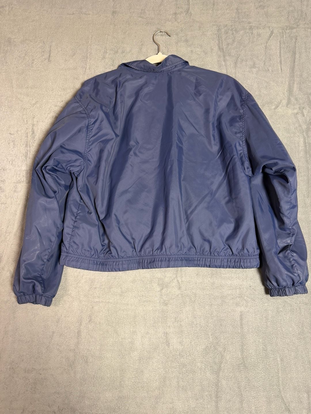 Vintage 90s Nike Windbreaker Jacket Blue Snap Front Embroidered Swoosh M 7