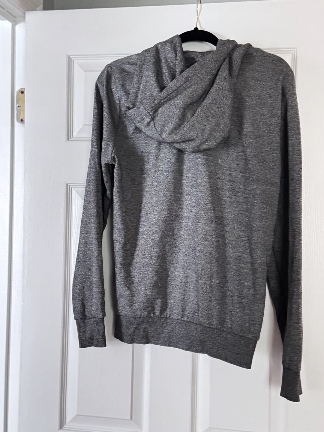 H&M Grey Full-Zip Hoodie Size M Triblend Fleece Sweatshirt 3