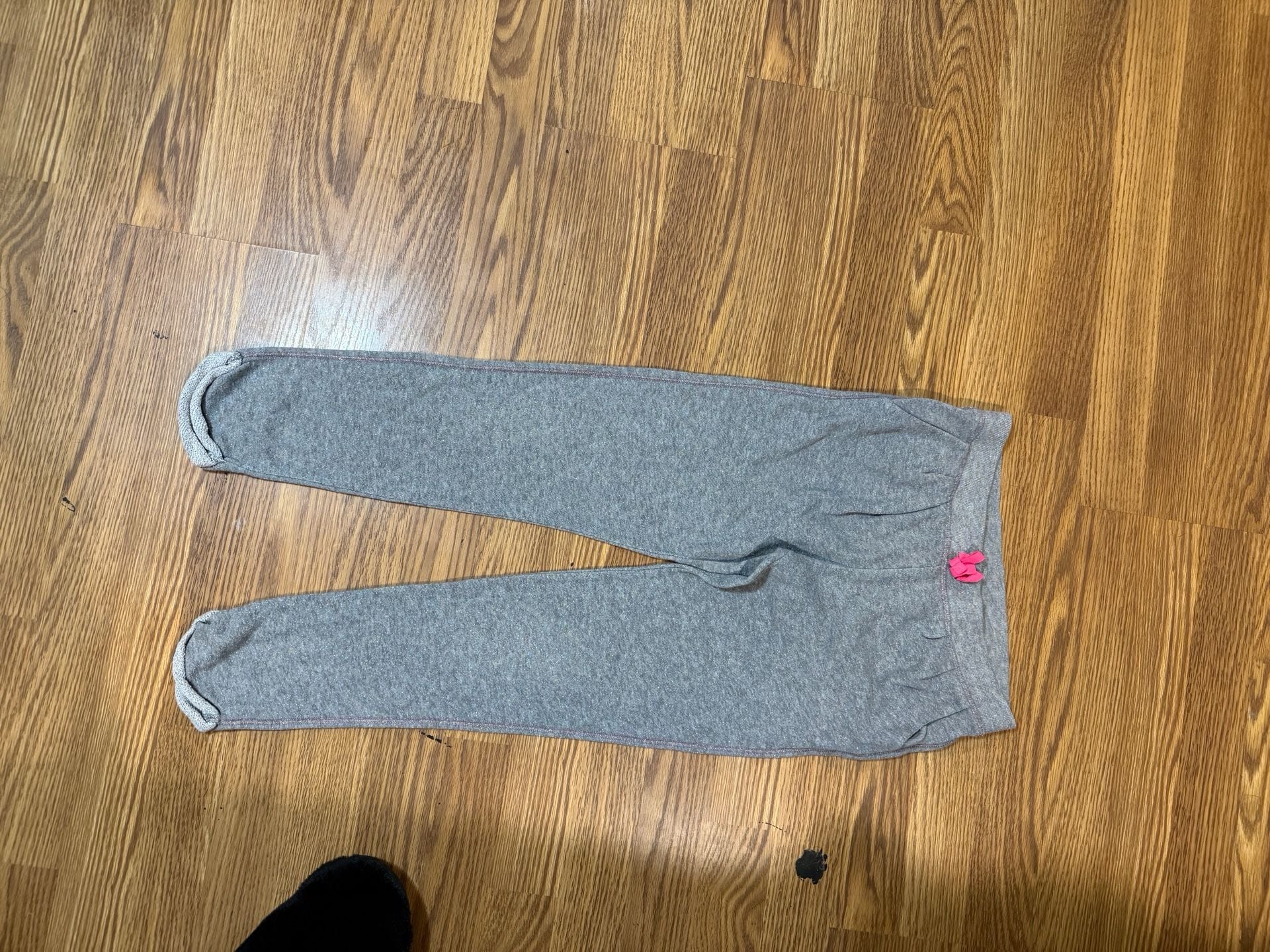Juicy Couture Sweatpants Size M 10/12 Grey Sparkle Heart Pockets 2