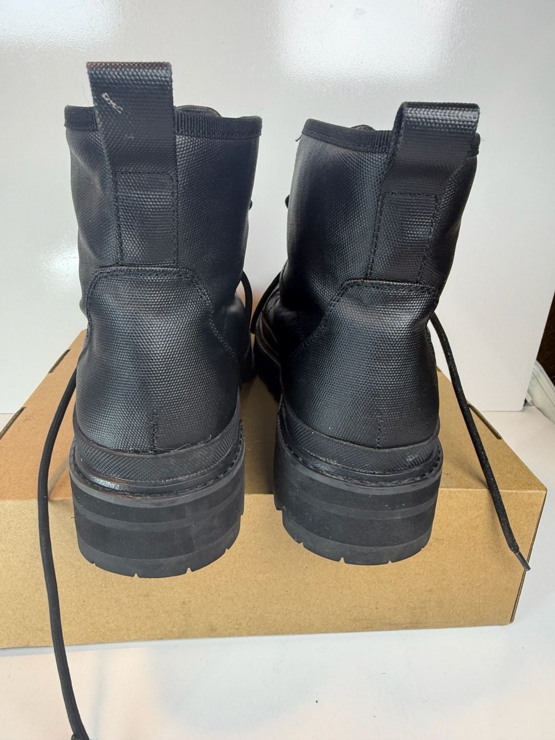 Calvin Klein KCBSBOOT2 combat boots in black size 9.5 men’s 9