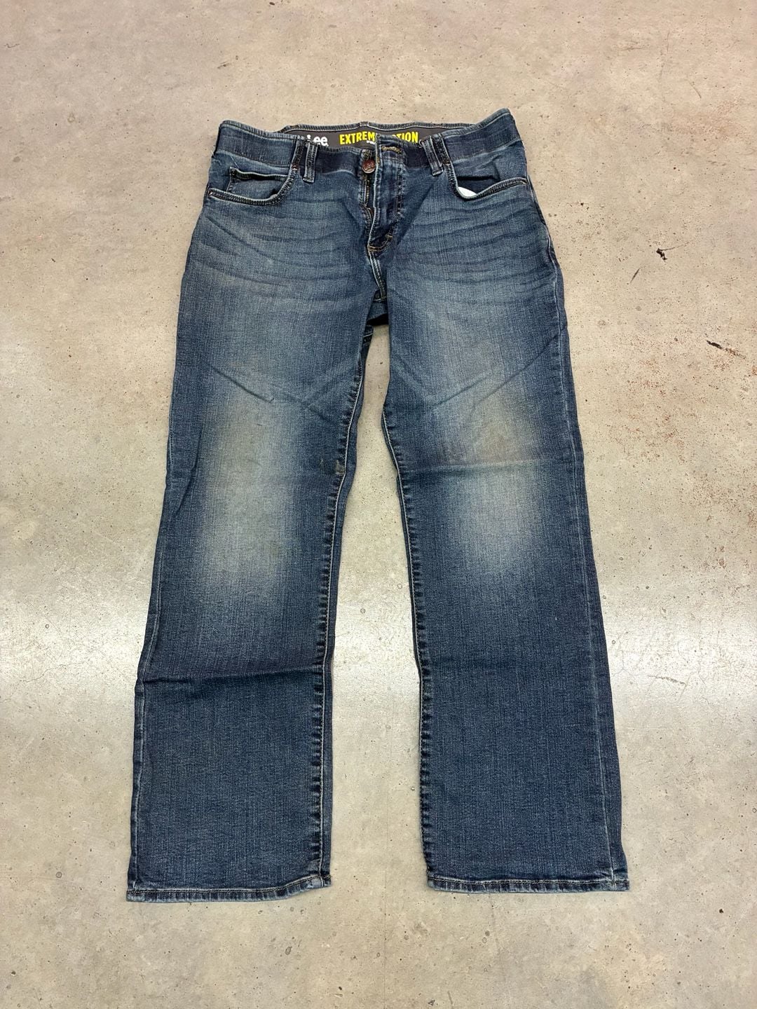 Lee Extreme Motion Regular Fit Bootcut Jeans Size 34x30 Blue Denim 3