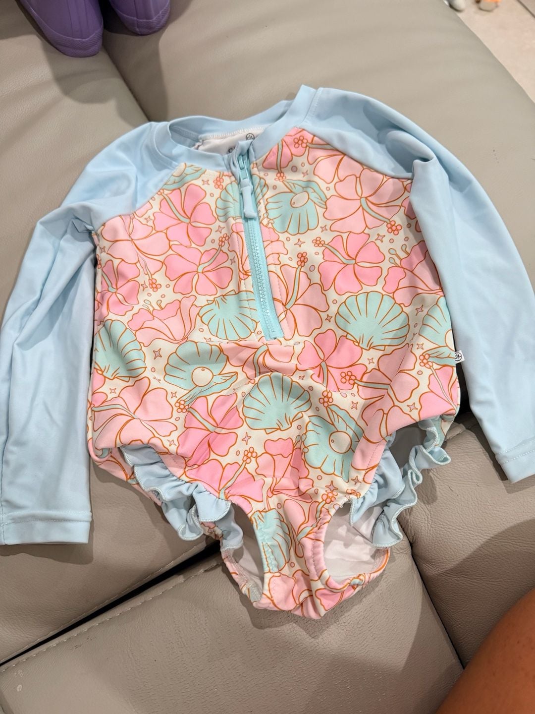 Caden Lane Seashell Swimsuit Bathing Suit 1