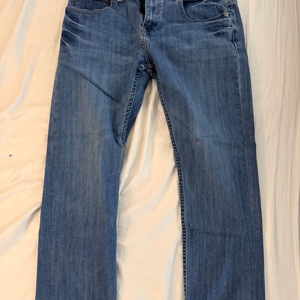 JAG Black Straight Leg Jeans Size 33 Blue Denim
