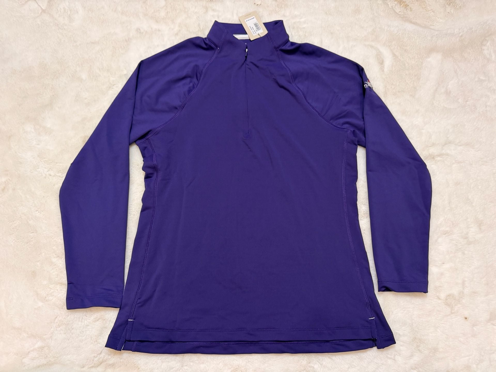 Peter Millar 3M Open Full Zip Pullover Size L Purple 2