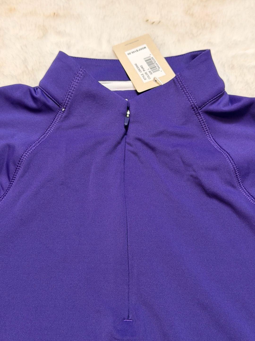 Peter Millar 3M Open Full Zip Pullover Size L Purple 3