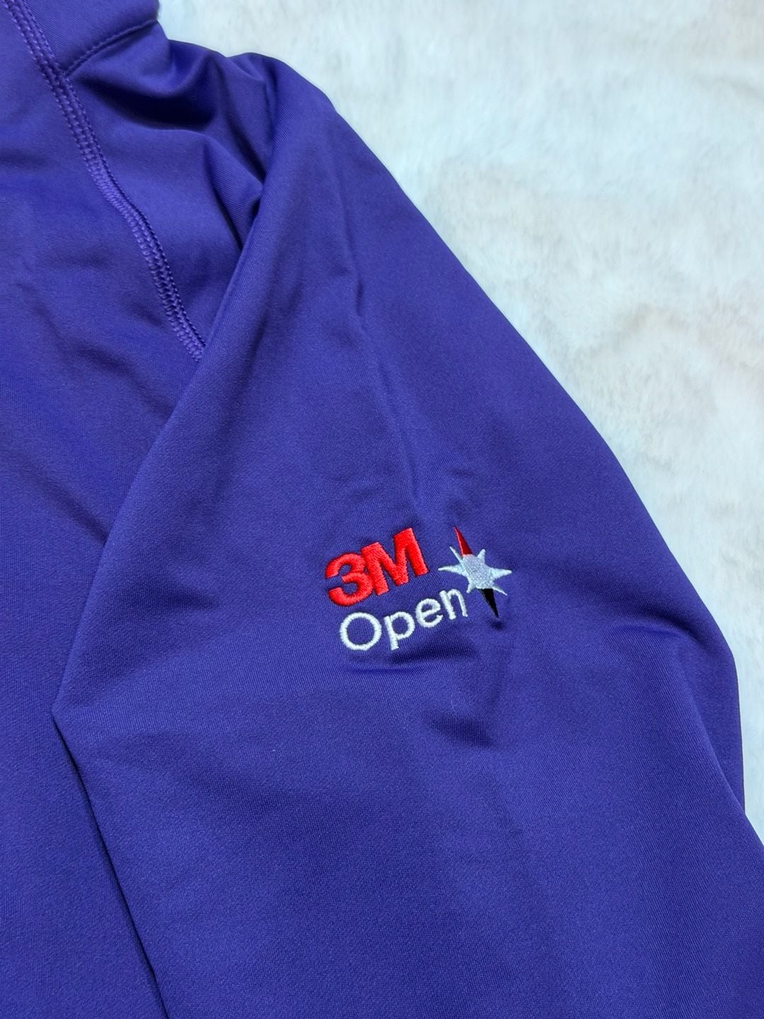 Peter Millar 3M Open Full Zip Pullover Size L Purple 4