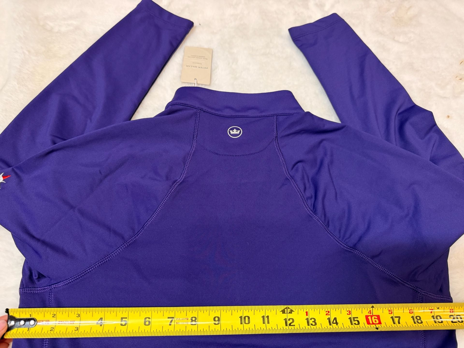 Peter Millar 3M Open Full Zip Pullover Size L Purple 6