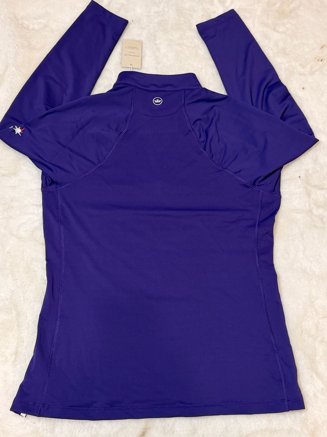 Peter Millar 3M Open Full Zip Pullover Size L Purple 7