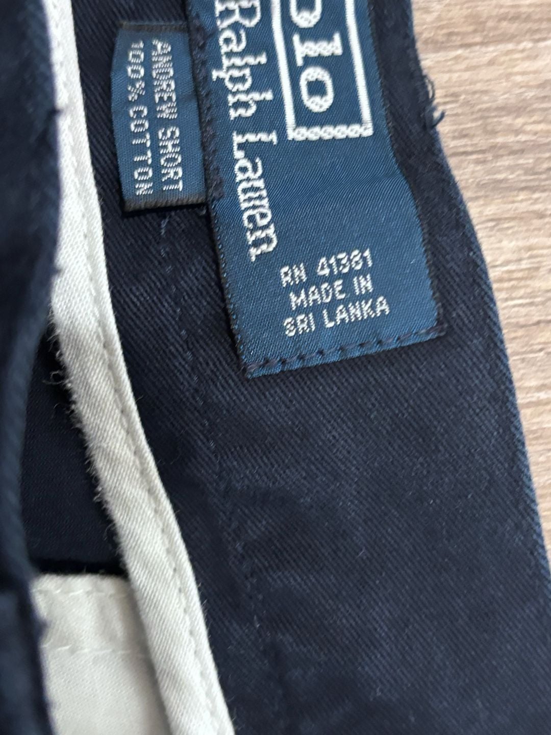 Vintage 90s Polo Ralph Lauren Andrew Short Mens 35 Navy Blue Pleated Chino Short 5