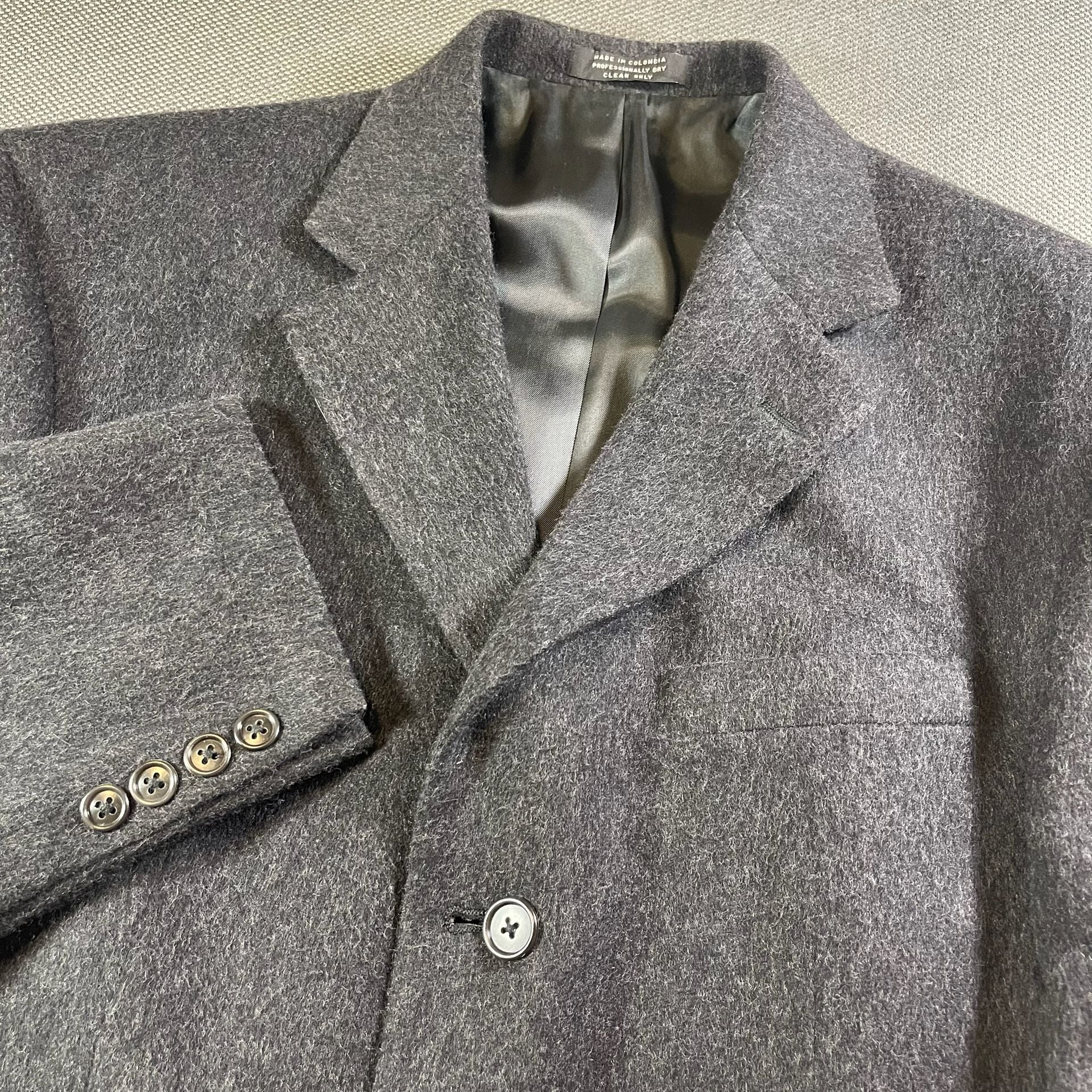 John Clarendon Gray Wool Blazer Jacket, size 40R 1
