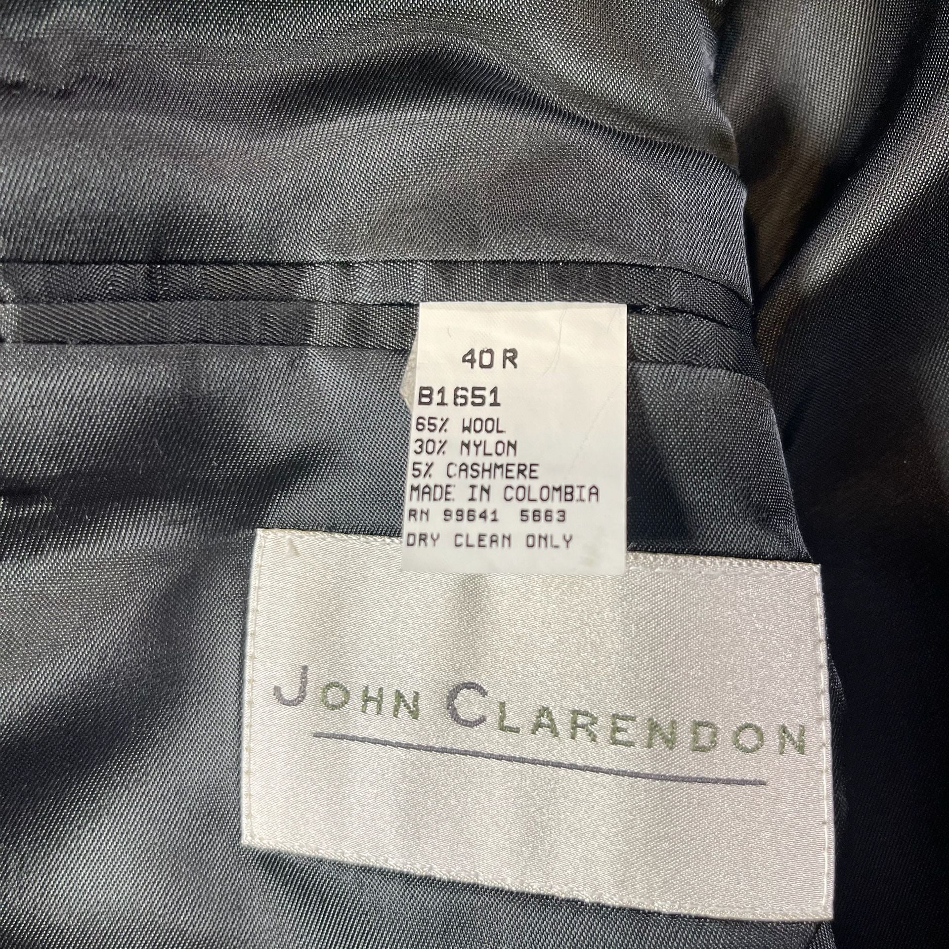 John Clarendon Gray Wool Blazer Jacket, size 40R 8
