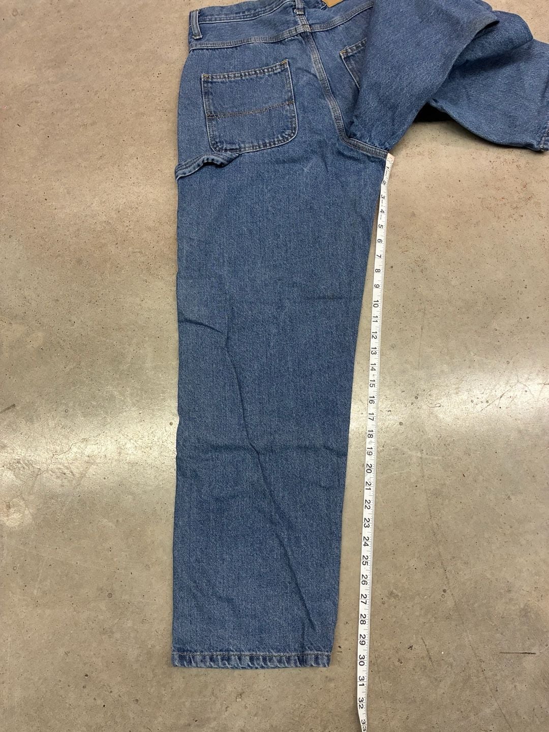 Full Blue Carpenter Jeans 32x32 Blue Denim Workwear 7