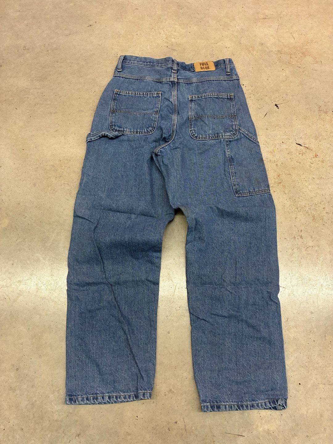 Full Blue Carpenter Jeans 32x32 Blue Denim Workwear 9