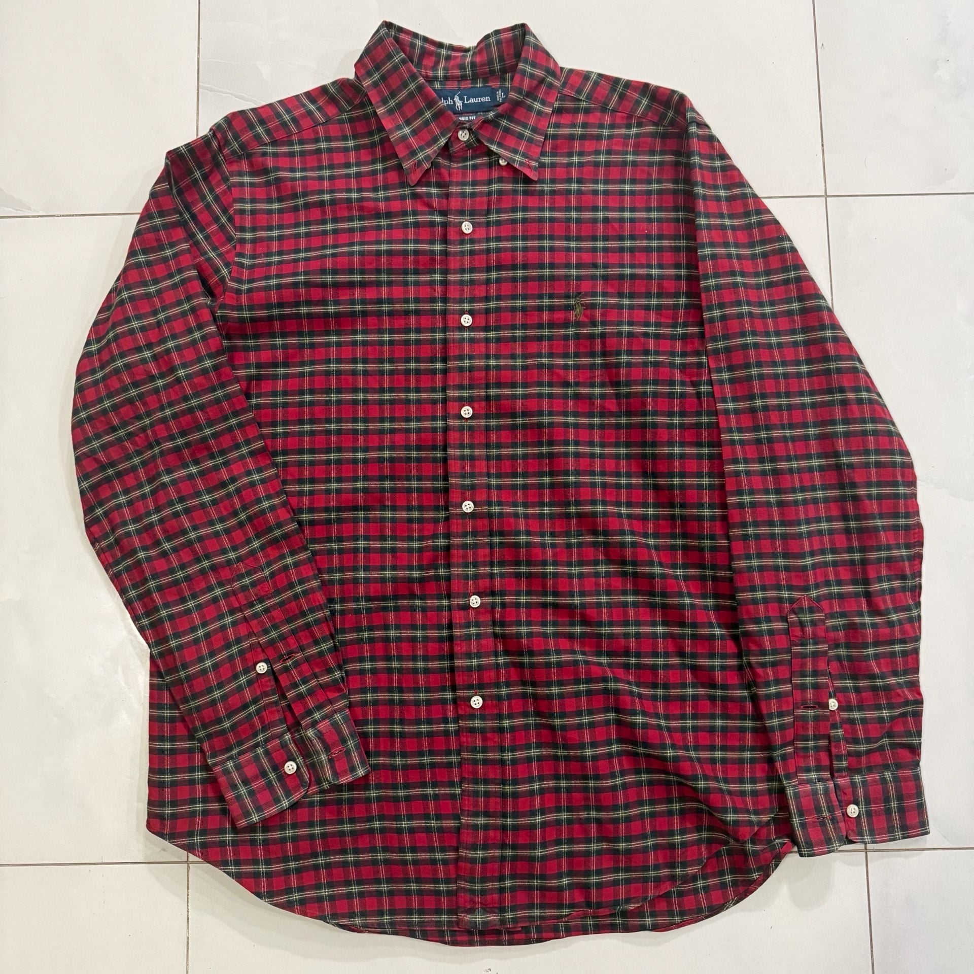 Ralph Lauren Button Down Shirt Red Plaid 2