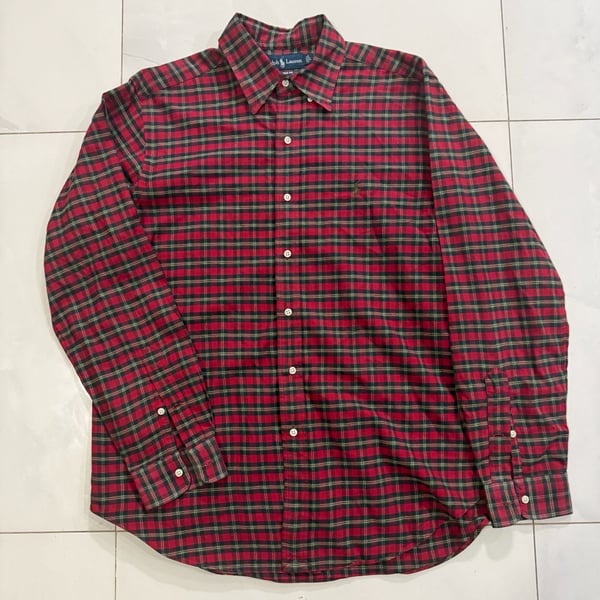 Ralph Lauren Button Down Shirt Red Plaid