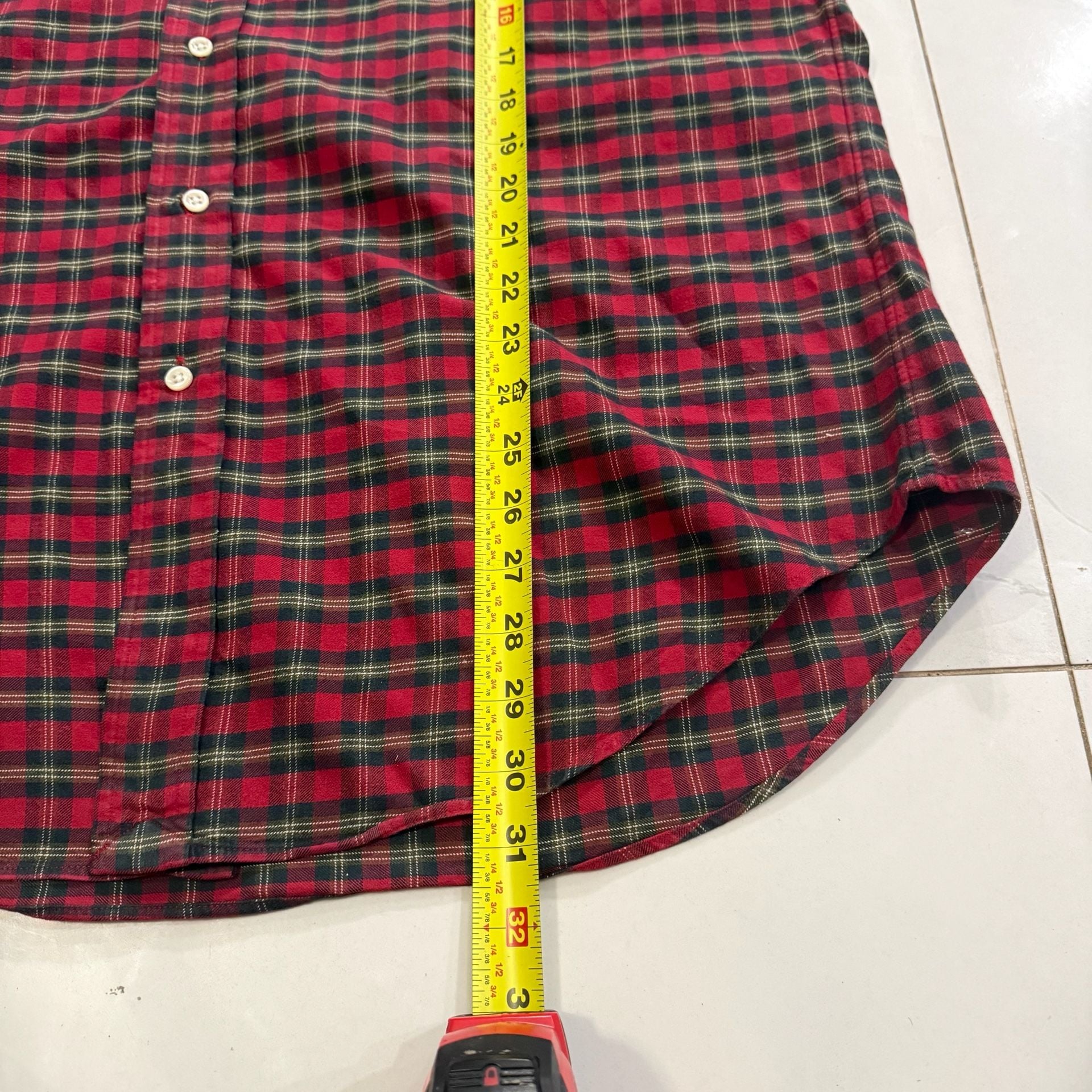 Ralph Lauren Button Down Shirt Red Plaid 6
