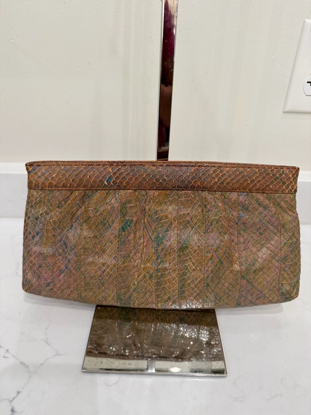 H.J. Redmon Vintage Snake shoulder Bag Gold Chain Multi 7
