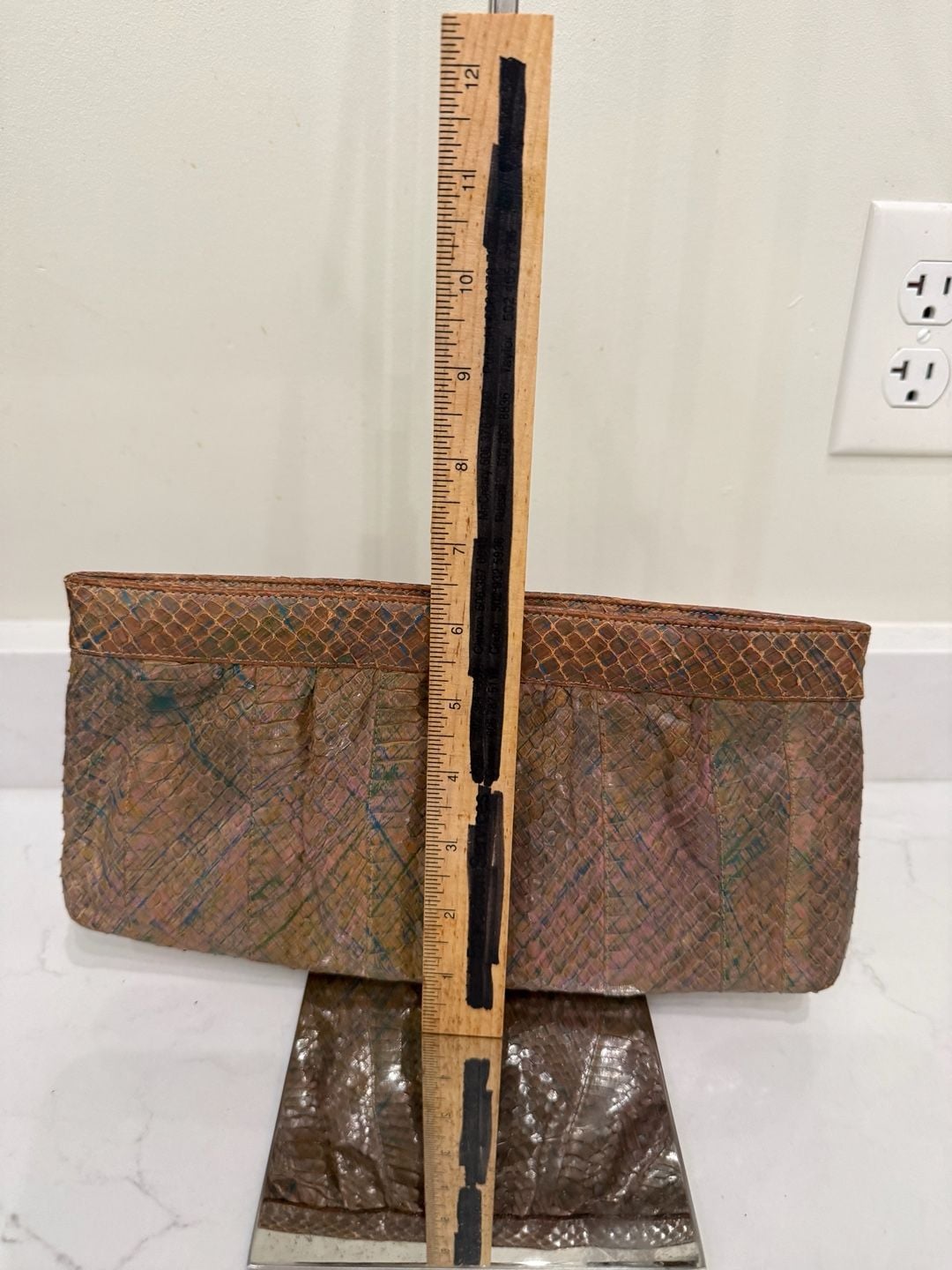 H.J. Redmon Vintage Snake shoulder Bag Gold Chain Multi 12