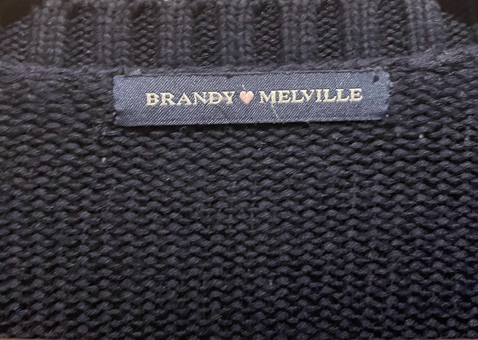 Brandy Melville Navy Cream Striped Oversized Knit Sweater Coastal Preppy 5