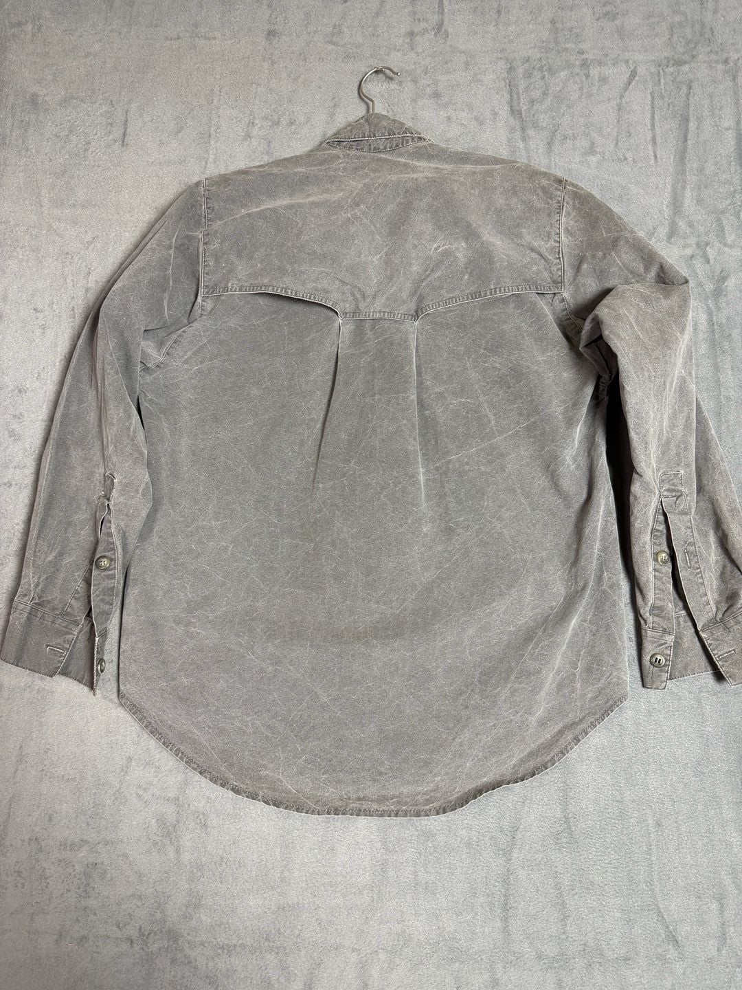 Vintage Outback Trading Co Shirt Mens 40 M Gray Distressed Western Workwear 7