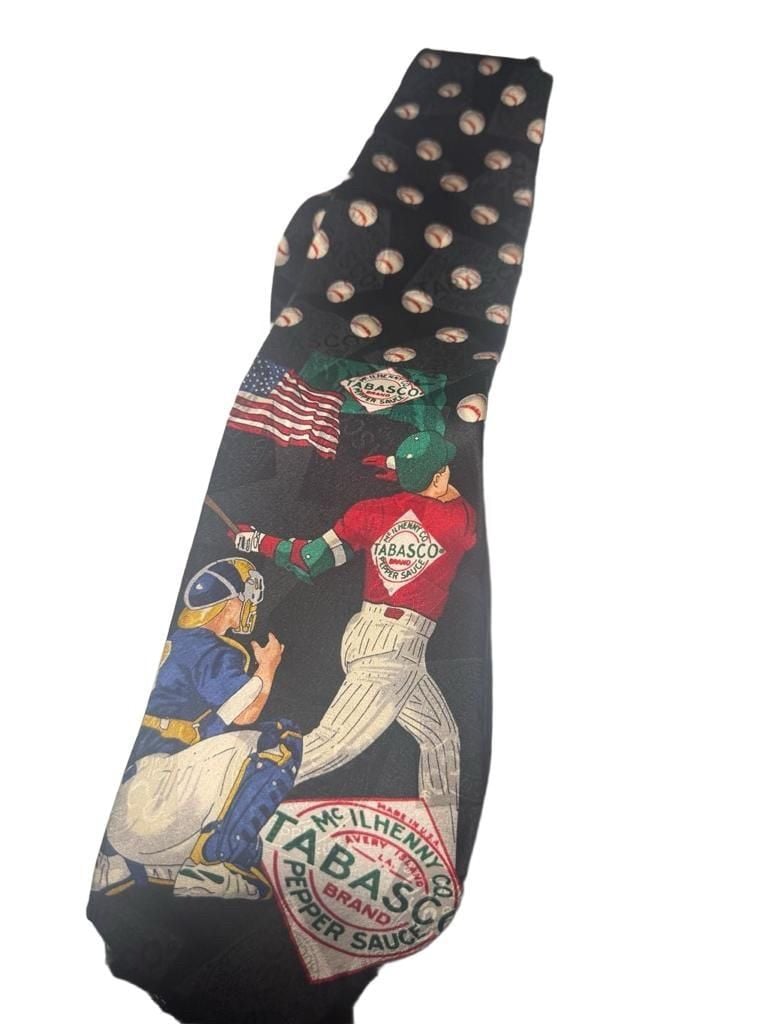 Tabasco Baseball Silk Novelty Necktie 1