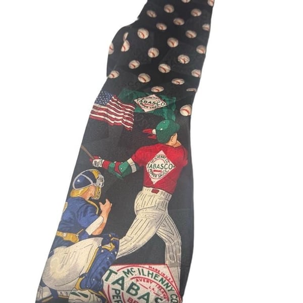 Tabasco Baseball Silk Novelty Necktie