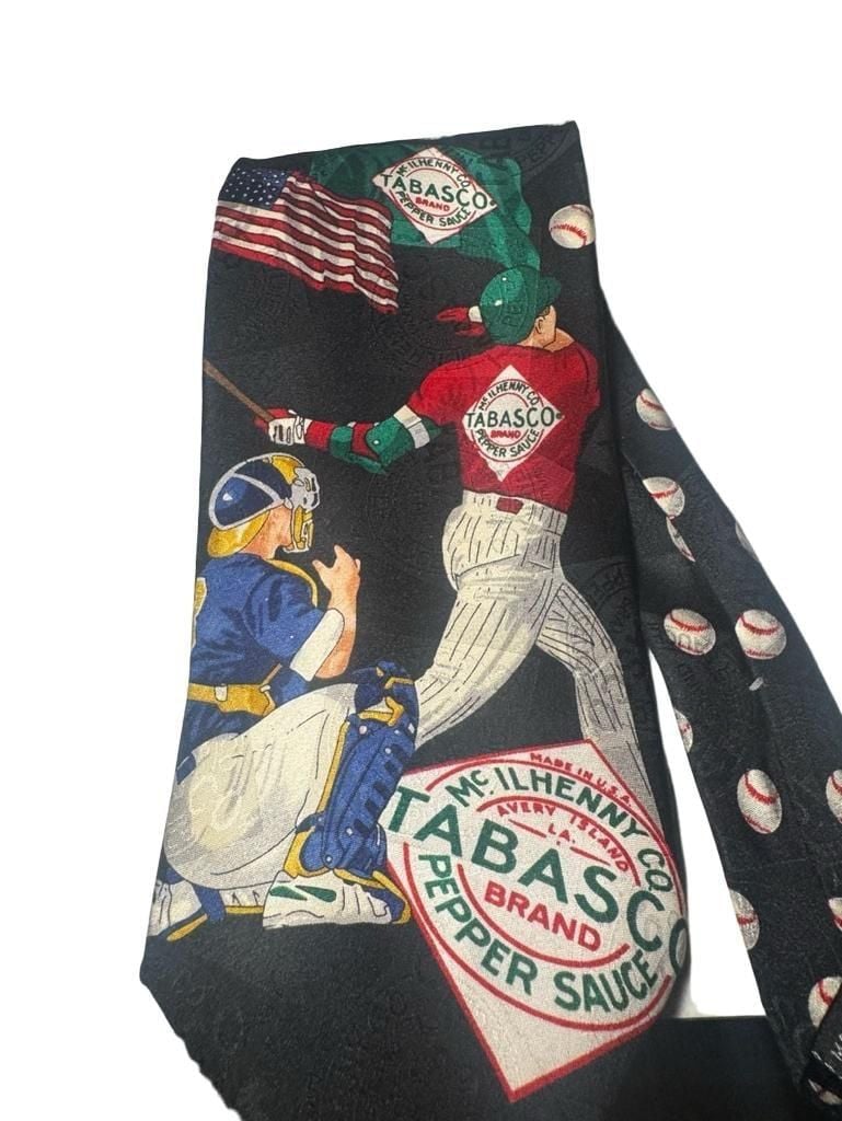 Tabasco Baseball Silk Novelty Necktie 2