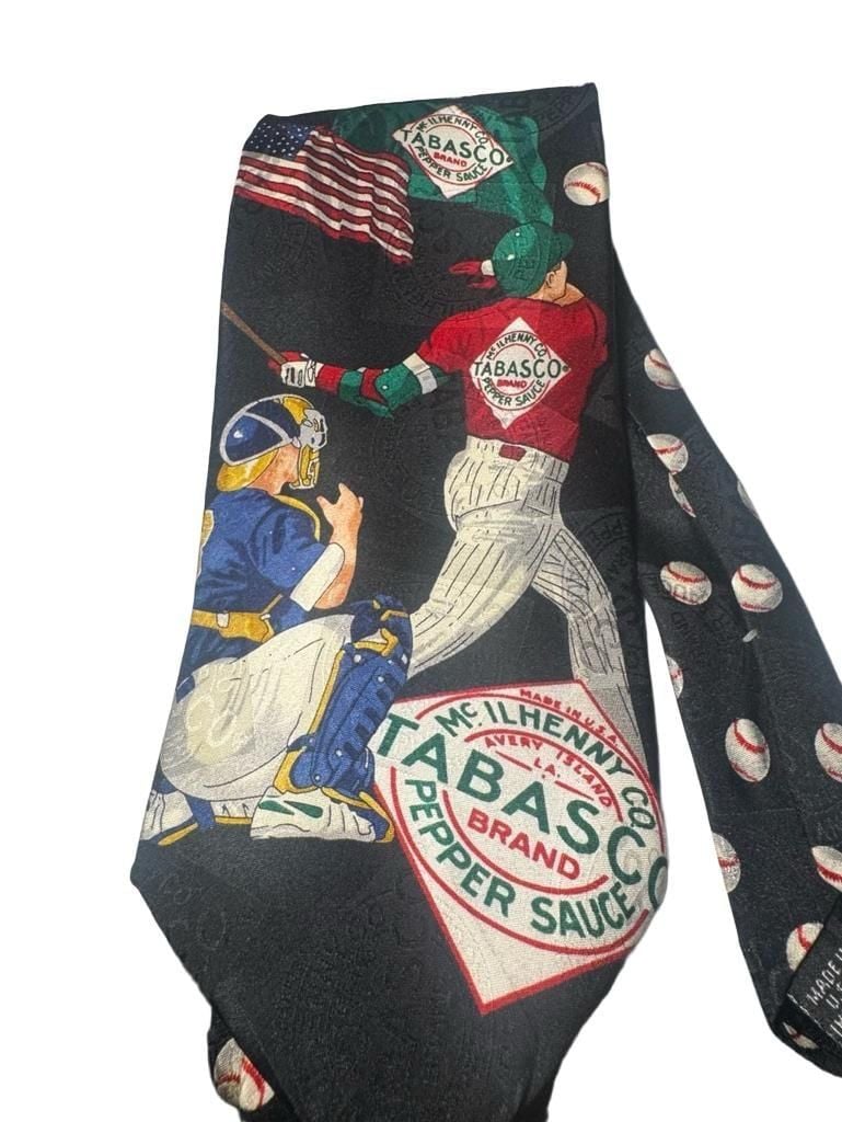 Tabasco Baseball Silk Novelty Necktie 4