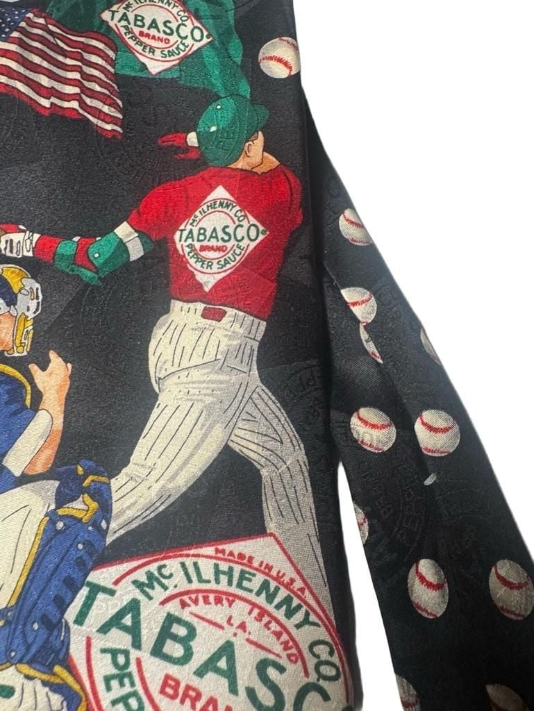 Tabasco Baseball Silk Novelty Necktie 3
