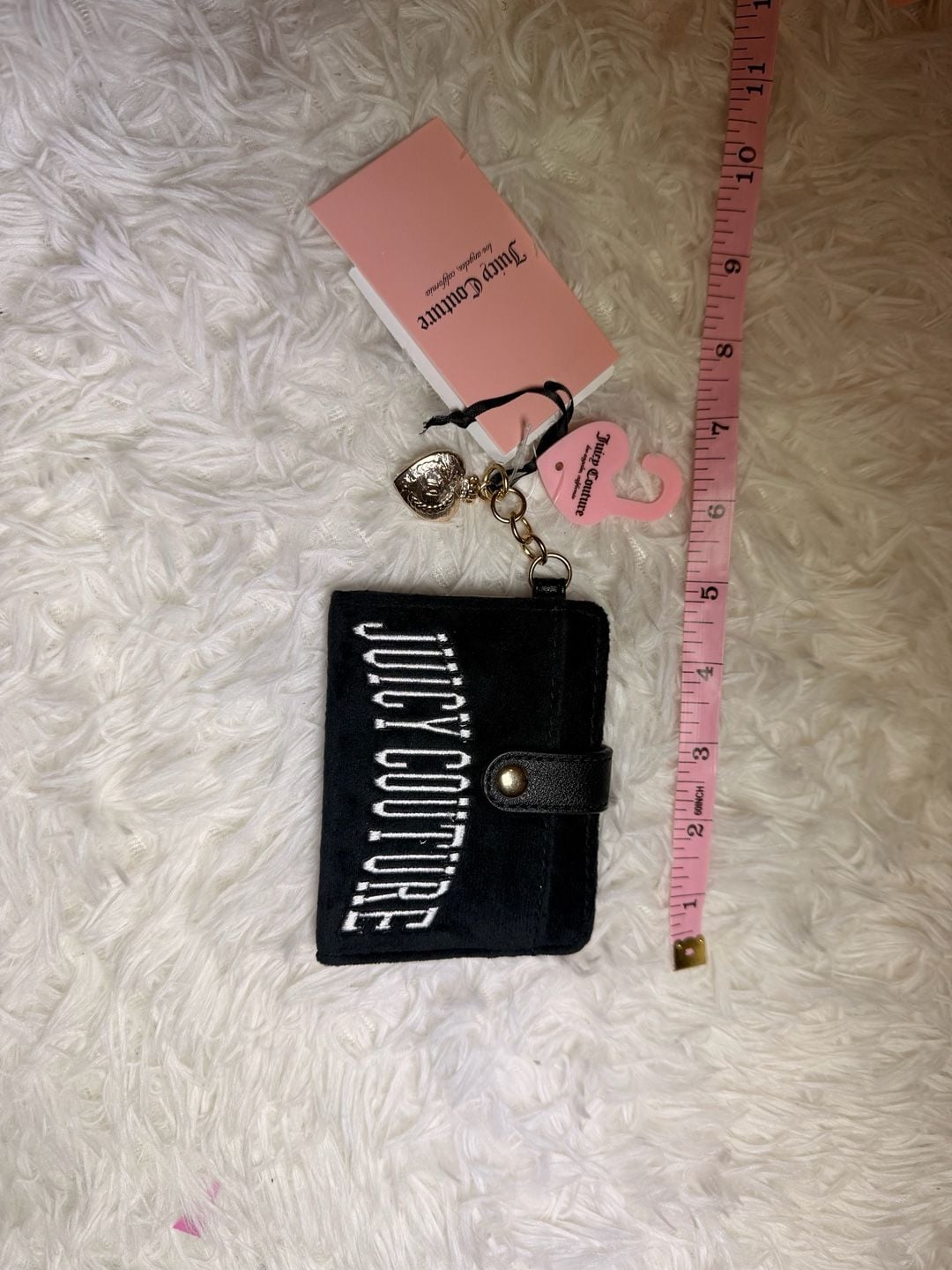 Juicy Couture University CC With Back Window Card Case Liquorice Black 1
