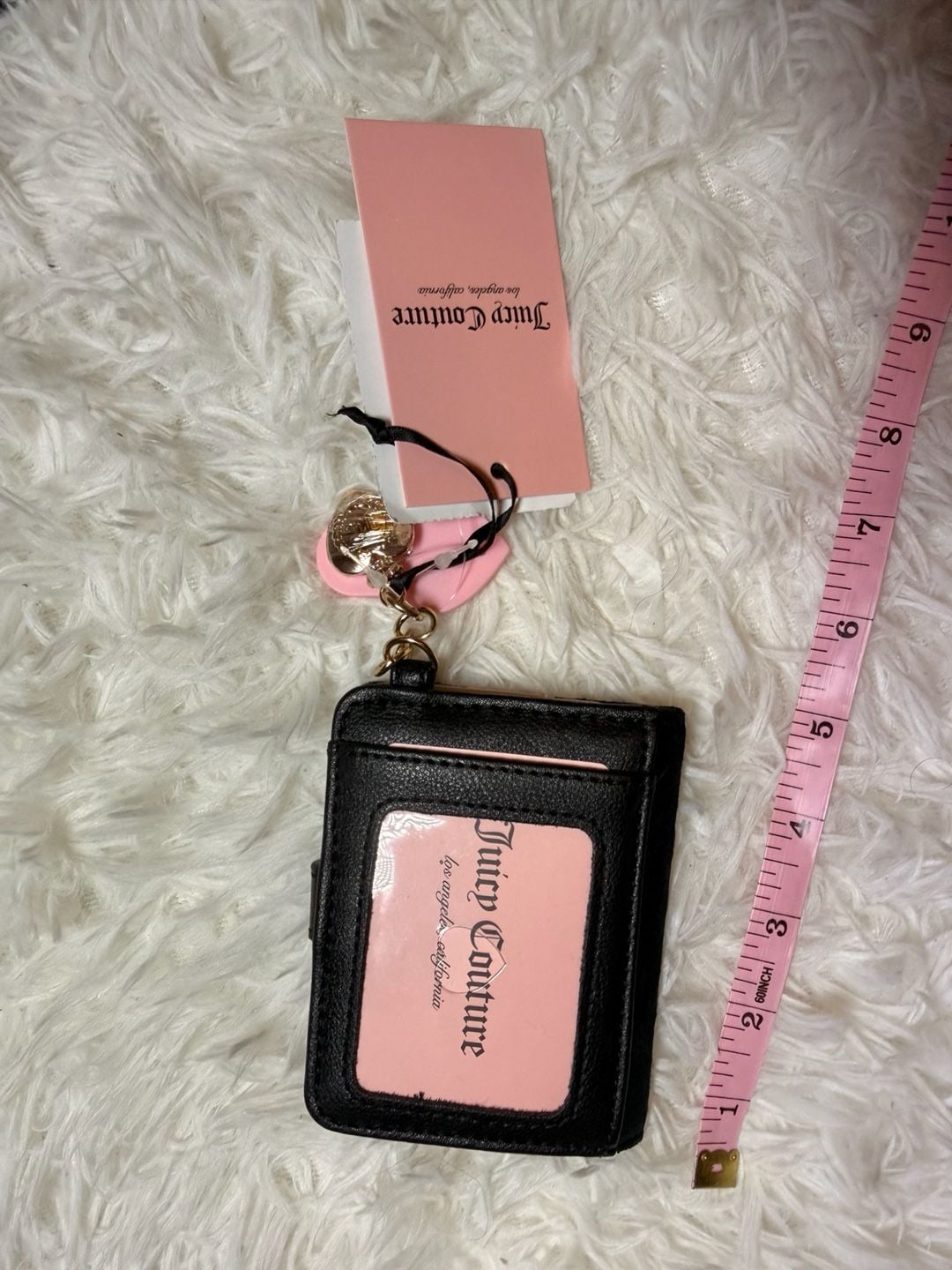 Juicy Couture University CC With Back Window Card Case Liquorice Black 2
