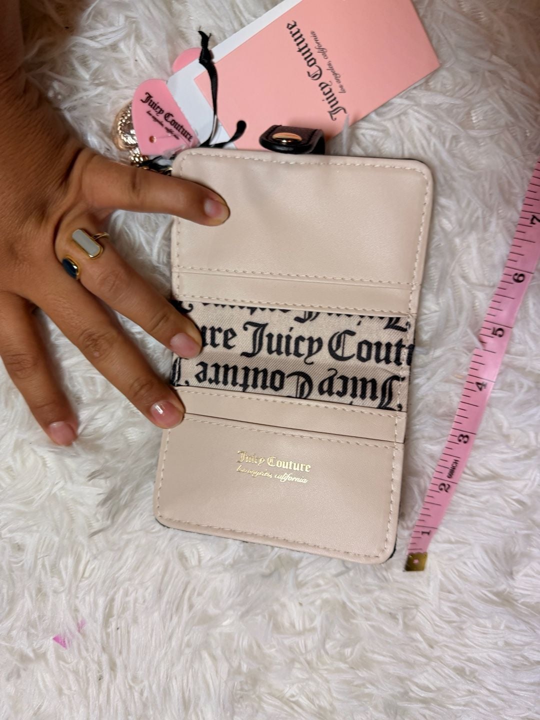 Juicy Couture University CC With Back Window Card Case Liquorice Black 3