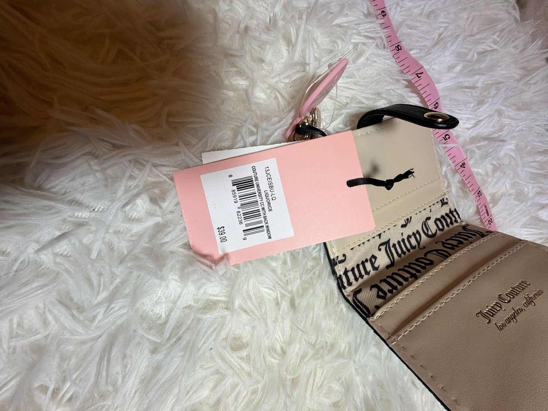 Juicy Couture University CC With Back Window Card Case Liquorice Black 4