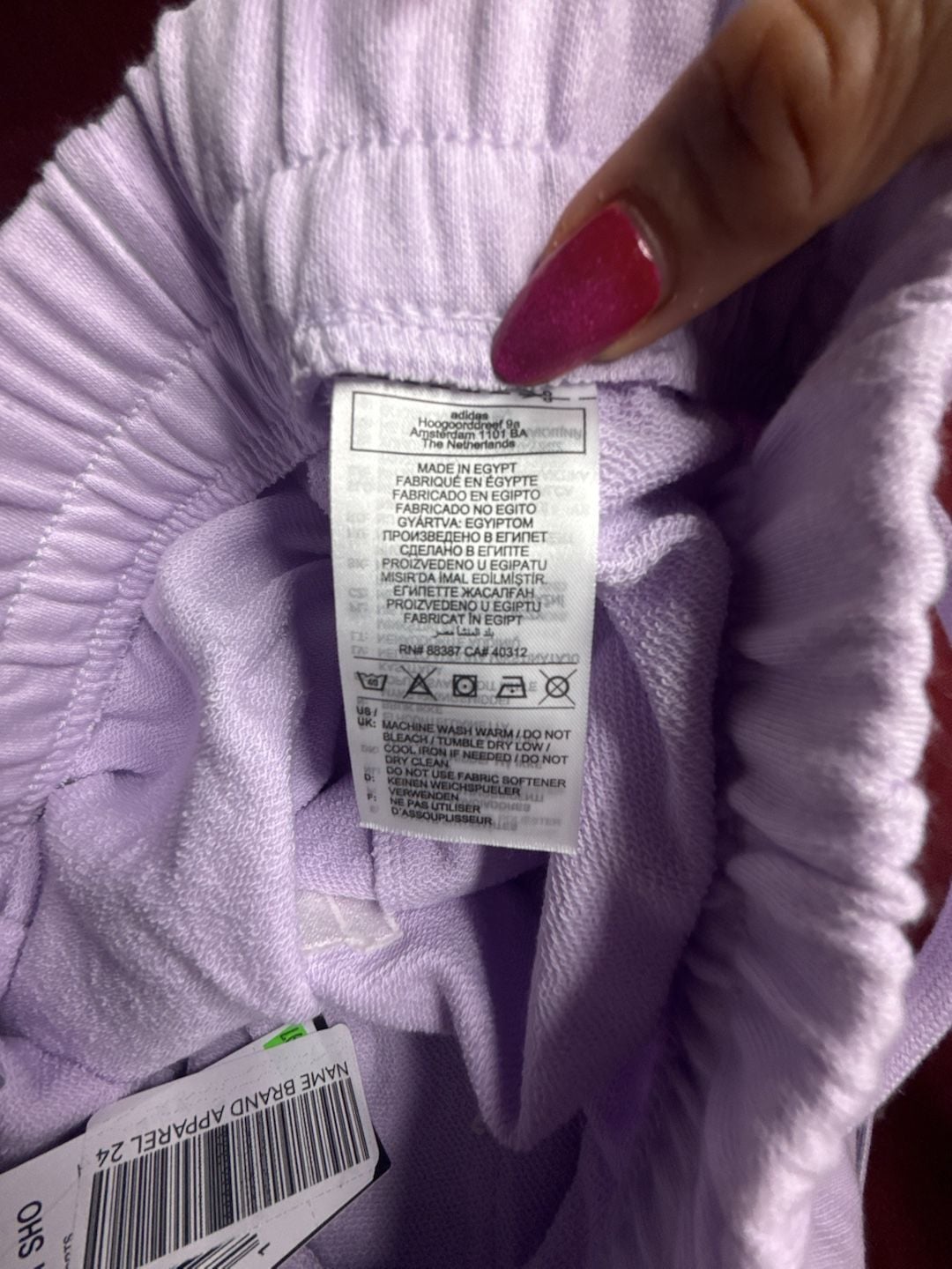 Adidas Name Brand Apparel Women's Lavender Fleece Shorts XS 4