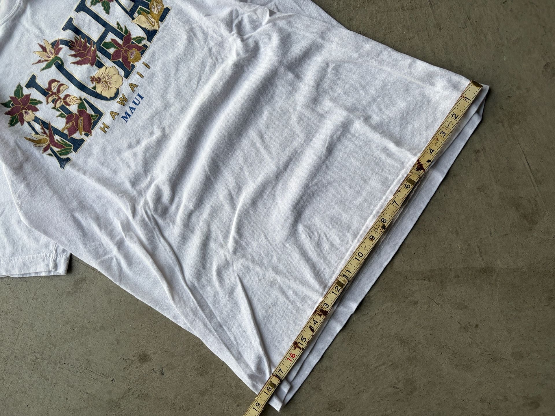 CH Gold Series Aloha Hawaii Maui T-Shirt Size M White Floral 5