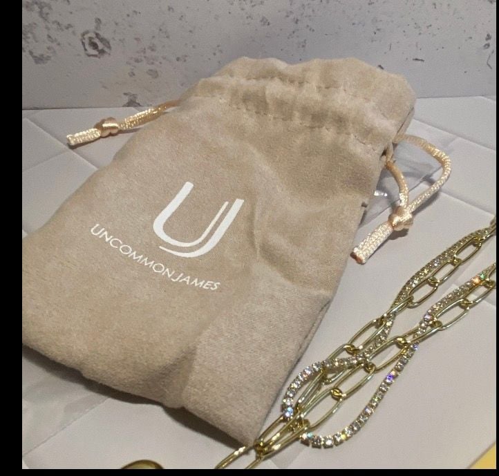 Uncommon James Intertwined Gold Necklace Heart Pendant Paperclip Chain 5