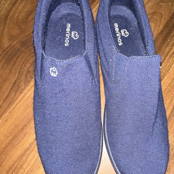 Merinos Women's Slip On Navy with Navy Sole - Size 6 - .com