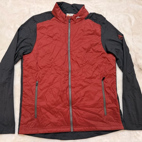 KJUS Men's Red Gray Retention Jacket Size Large Regular Fit