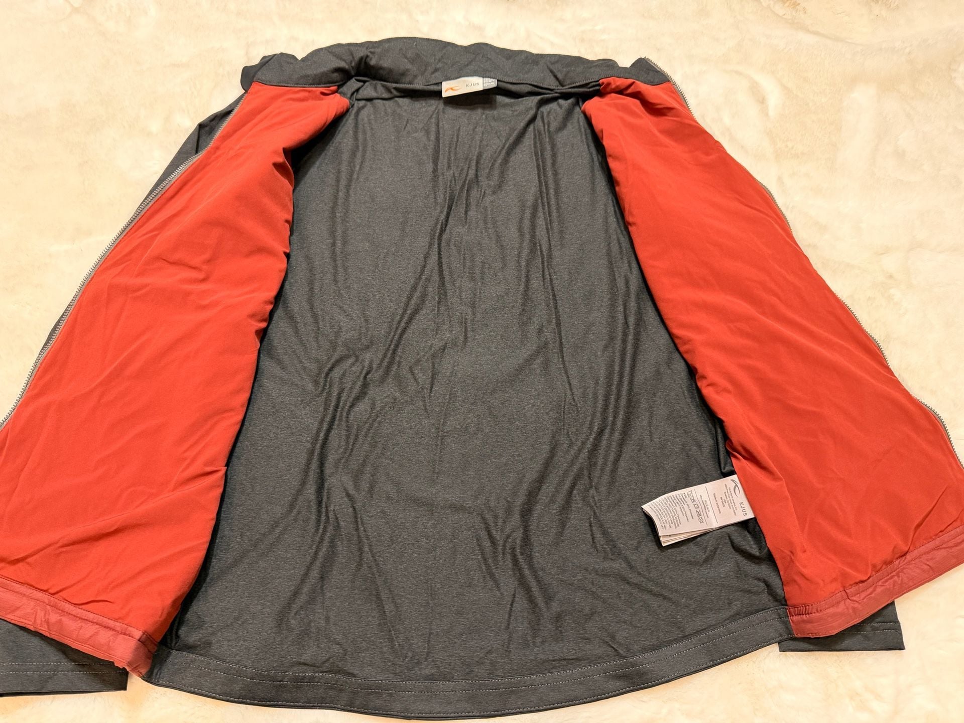 KJUS Men's Red Gray Retention Jacket Size Large Regular Fit 7