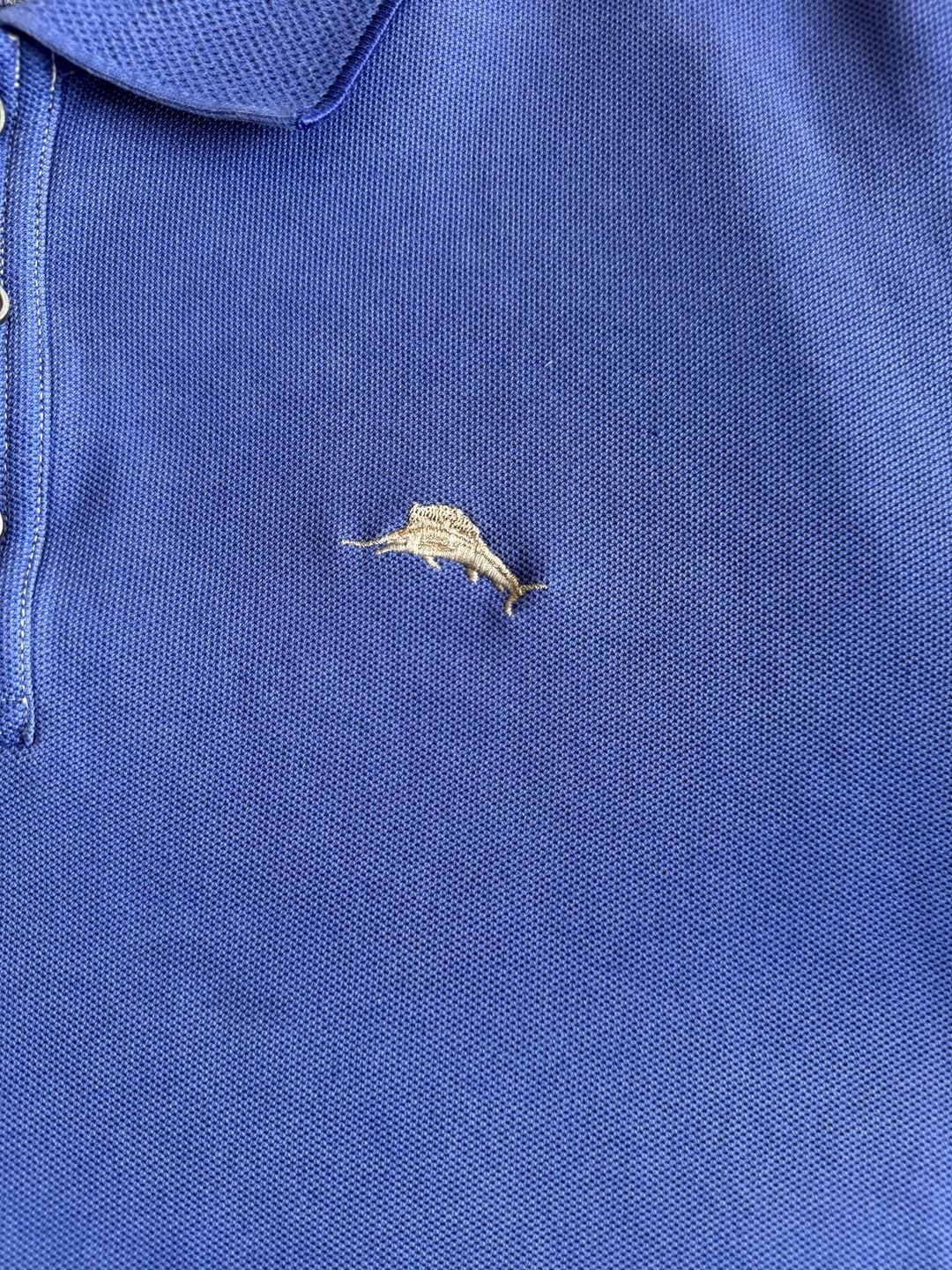 Tommy Bahama Polo Shirt Size XL Blue Supima Cotton Short Sleeve Marlin Logo 5