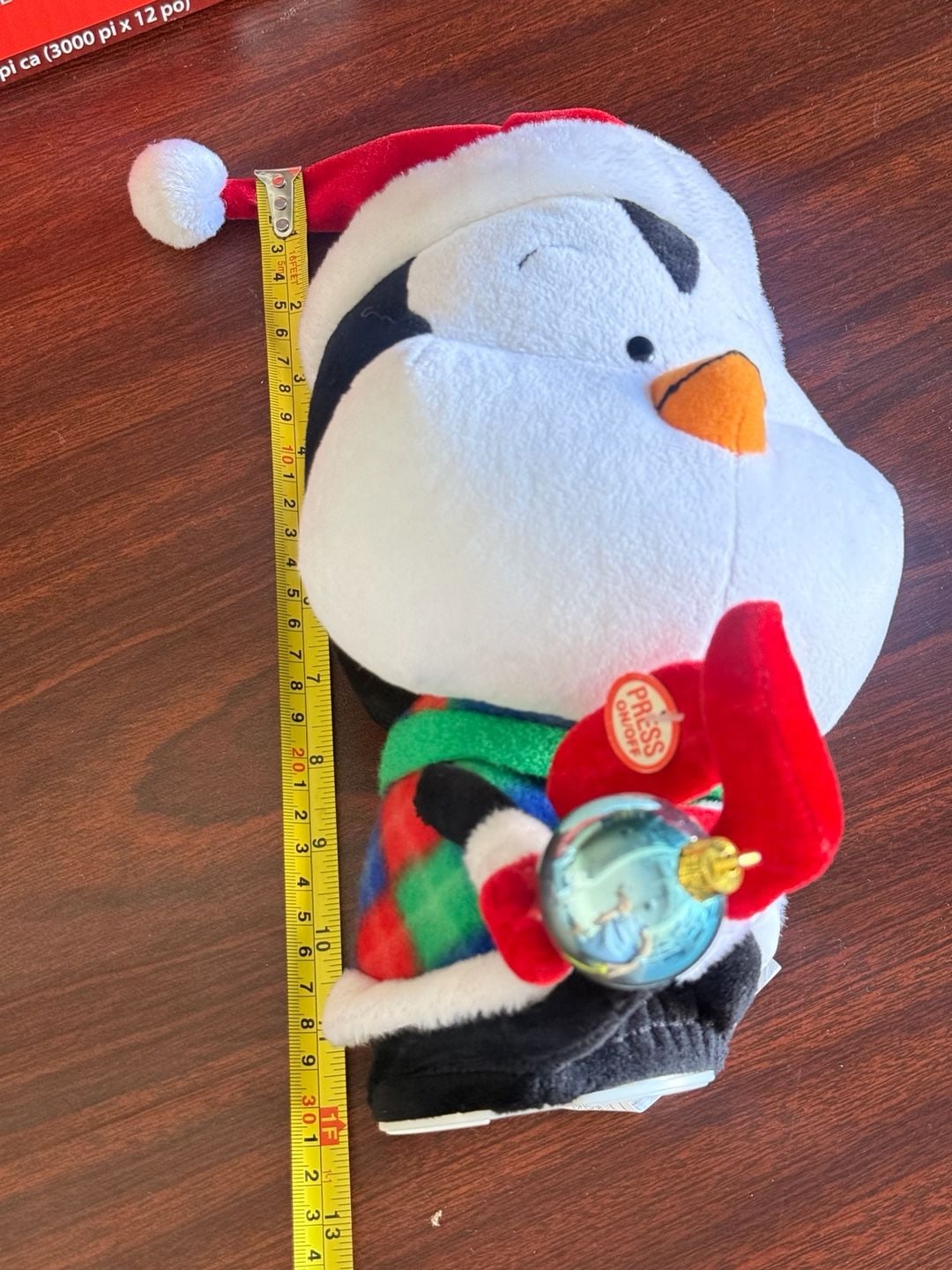 Gemmy Christmas Animated Singing And Cheering Penguin Plush Model 80870 7