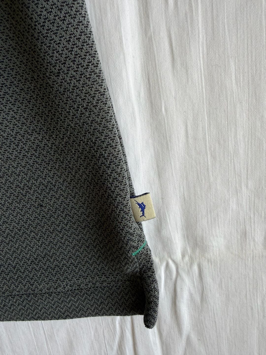 Tommy Bahama Polo Shirt Size XL Gray Textured Short Sleeve Modal Blend 4
