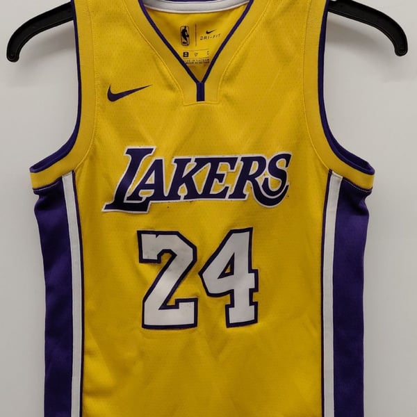 Nike Kobe Bryant Lakers Icon Edition Swingman Jersey Size S Yellow AQ2109-728