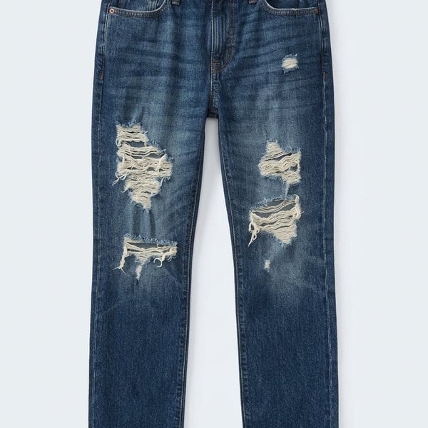 Aeropostale Relaxed Fit Distressed Jeans Size 29x30 Blue Denim
