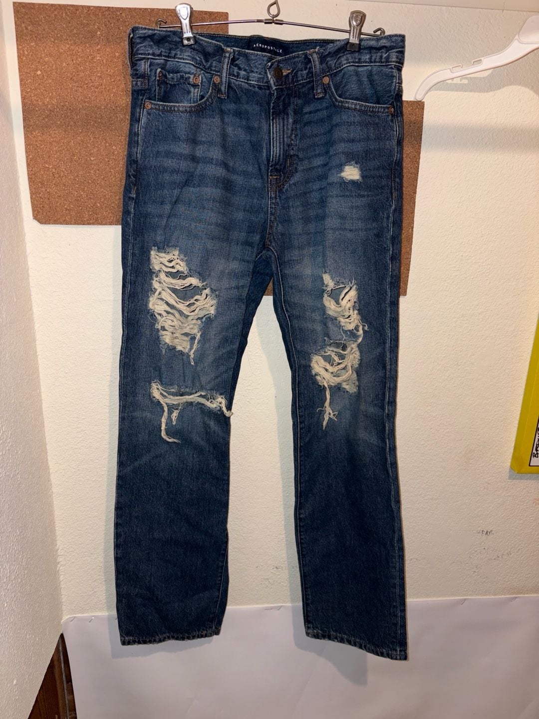 Aeropostale Relaxed Fit Distressed Jeans Size 29x30 Blue Denim 3