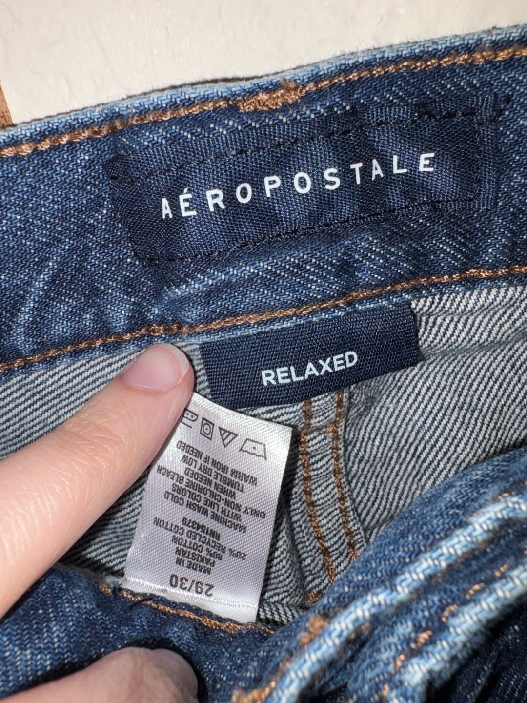 Aeropostale Relaxed Fit Distressed Jeans Size 29x30 Blue Denim 5