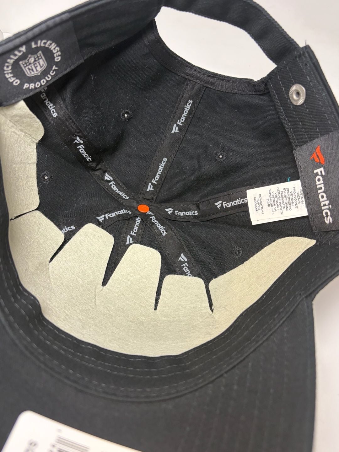 Fanatics Las Vegas Raiders Black Shield Logo Adjustable Hat 8