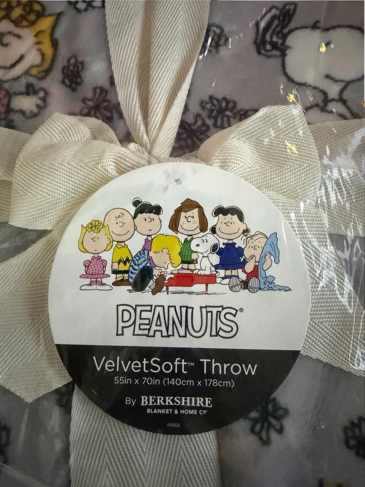 Berkshire Blanket Peanuts VelvetSoft Throw 55x70 Floral Stripe 2