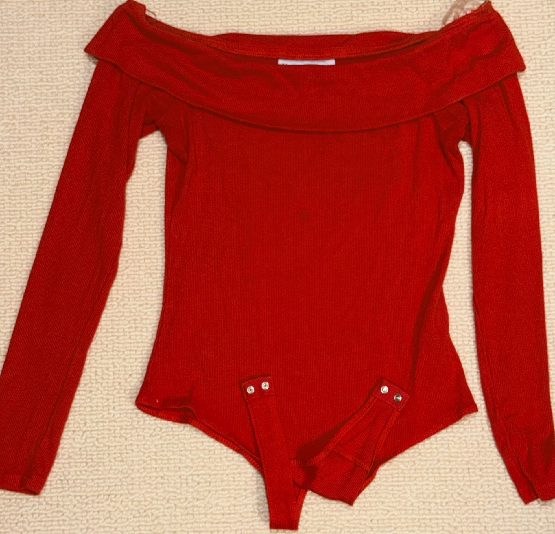 No Boundaries Red Off The Shoulder Bodysuit Size M (8-10) 2