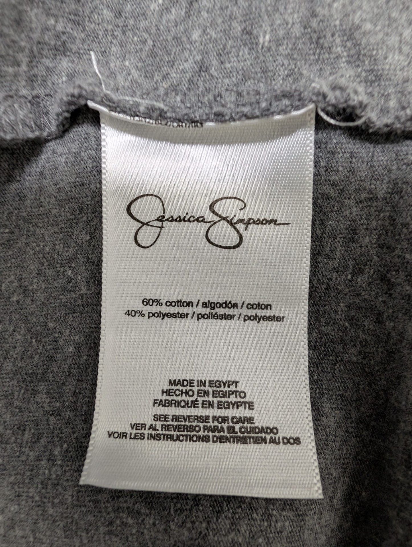 Jessica Simpson Celestial Graphic T-Shirt Size XL Grey Moon Stars 8